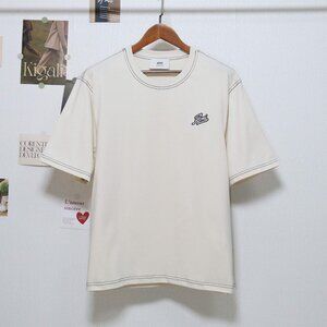 Ami stitching logo embroidered round neck short sleeves Size S